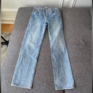 Aritzia Denim Forum Arlo High Rise Straight Leg Jeans